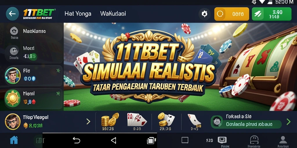 Tampilan gameplay 11TBET yang mendebarkan dalam simulasi taruhan.