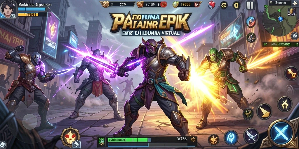 Tampilan gameplay menegangkan dan seru di 77RP dengan pertarungan yang intens.