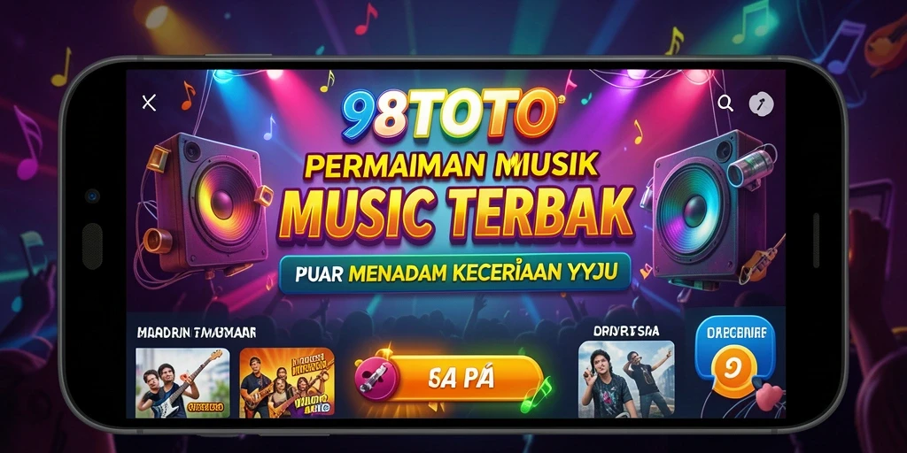 Tampilan gameplay 98TOTO yang menarik dengan beragam lagu.