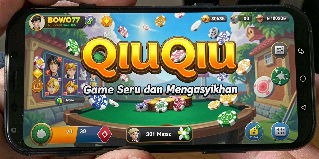 Screenshot gameplay QiuQiu BOWO77 yang menampilkan keseruan permainan.