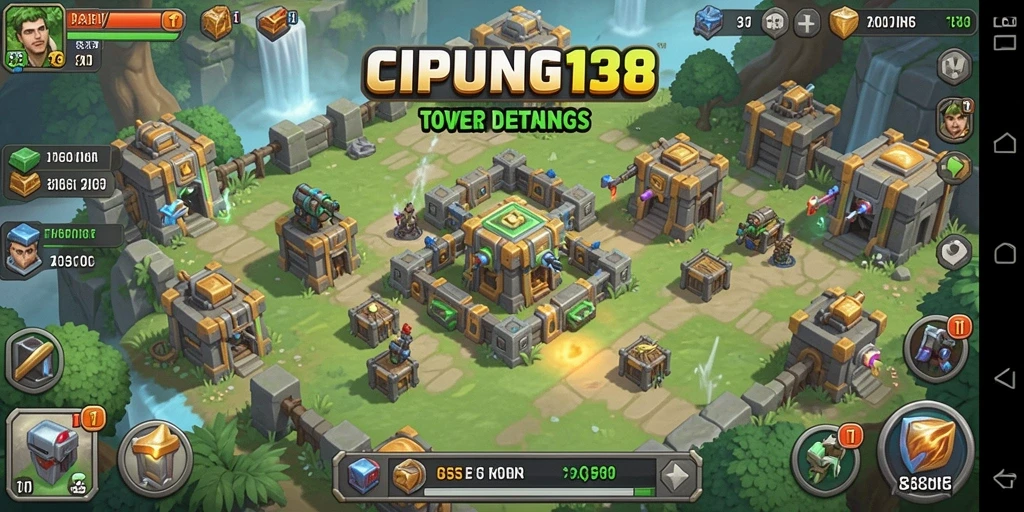 Tampilan seru gameplay Tower Defense di CIPUNG138.
