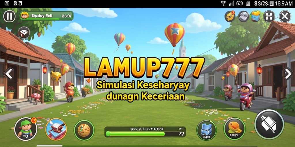 Tampilan gameplay menarik dalam LAMPU777 yang menggambarkan simulasi kehidupan sehari-hari.