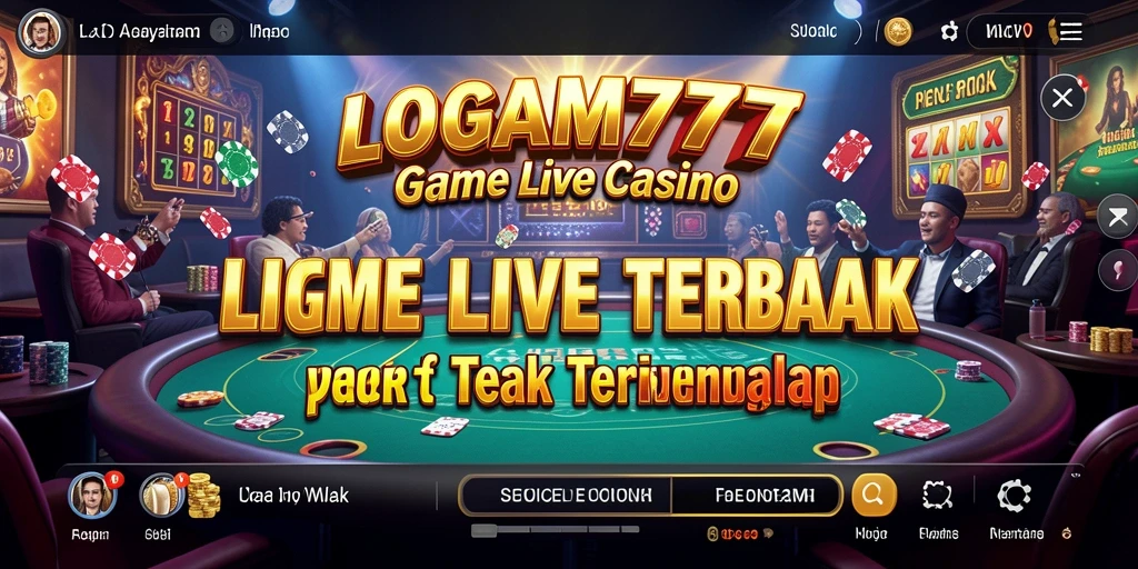 Tampilan gameplay Live Casino yang mendebarkan di LOGAM777.