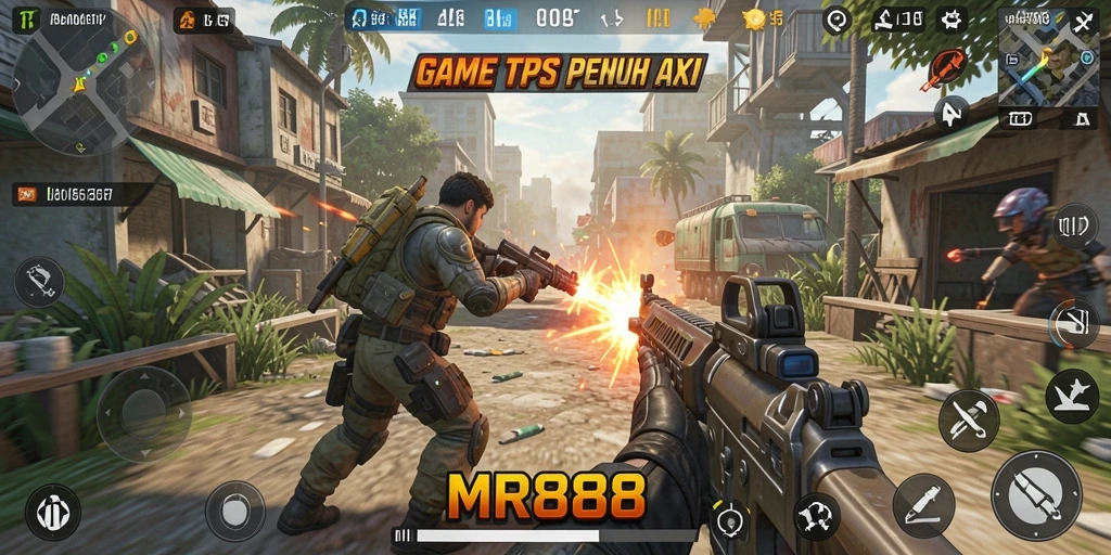 Tangkapan layar MR888 menampilkan gameplay seru dan menegangkan dalam TPS.