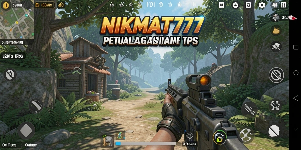 Tampilan gameplay seru dari NIKMAT777 dengan aksi tembak-menembak.