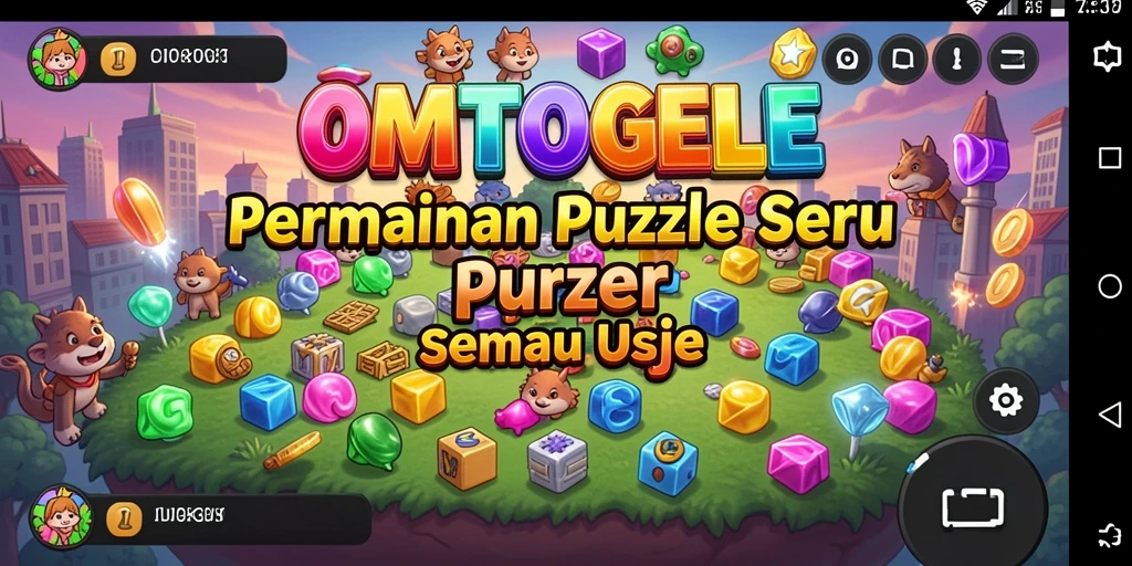 Tangkapan layar menunjukkan gameplay puzzle yang seru dan menantang.