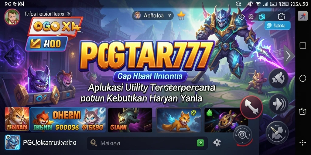 Tampilan utama PGSTAR777 dengan fitur-fitur Utility yang bermanfaat.