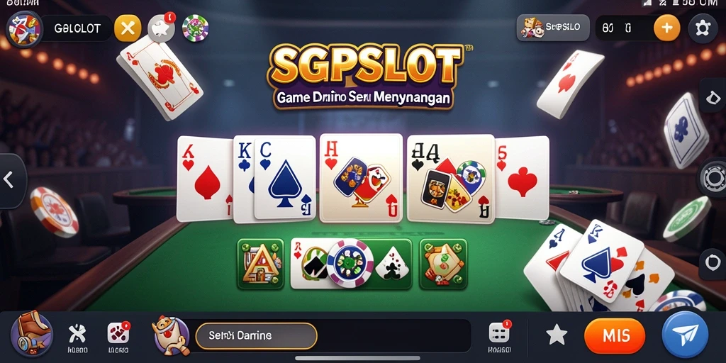 Screenshot SGPSLOT menampilkan aksi seru permainan Domino.