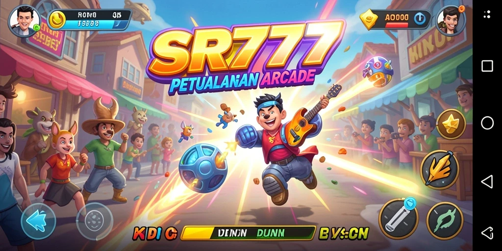Screenshot gameplay SR777 yang menunjukkan aksi seru dalam level Arcade.