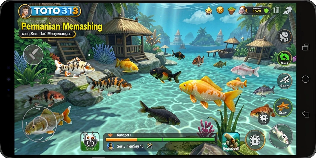 Tampilan menarik dari gameplay TOTO313 saat menangkap ikan.